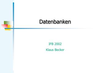 Datenbanken