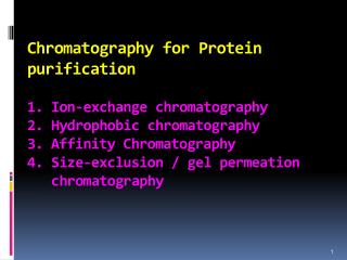 Ion exchange chromatography