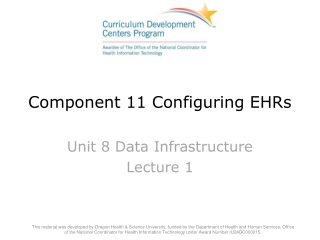 Component 11 Configuring EHRs