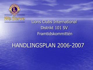 HANDLINGSPLAN 2006-2007