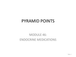 PYRAMID POINTS