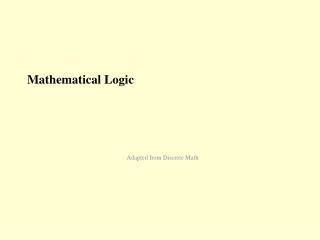 Mathematical Logic