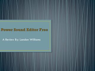 Power Sound Editor Free