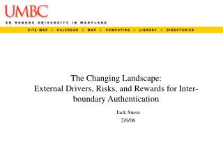 The Changing Landscape: External Drivers, Risks, and Rewards for Inter-boundary Authentication