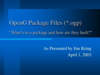 OpenG Package Files (*.ogp)