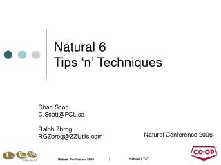 Natural 6 Tips ‘n’ Techniques