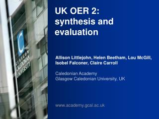 UK OER 2: synthesis and evaluation