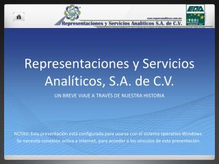 Representaciones y Servicios Analíticos, S.A. de C.V.