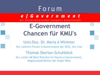 E-Government Chancen für KMU's