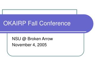 OKAIRP Fall Conference