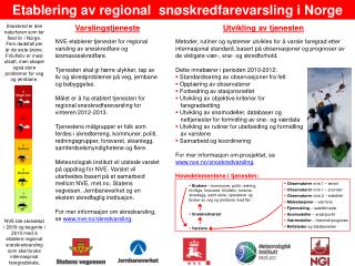 Etablering av regional snøskredfarevarsling i Norge
