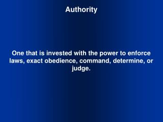 Authority