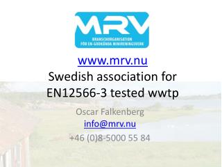 mrv.nu Swedish association for EN12566-3 tested wwtp