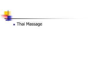 Thai Massage