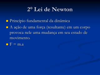 2° Lei de Newton