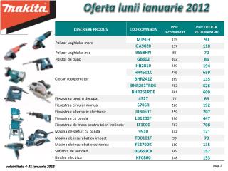 Oferta lunii ianuarie 2012