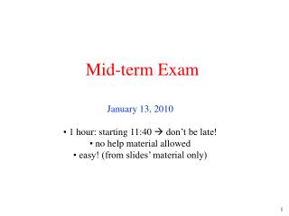Mid-term Exam