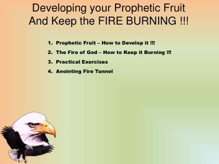 Developing your Prophetic Fruit And Keep the FIRE BURNING !!!