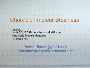 Choix d'un moteur Brushless