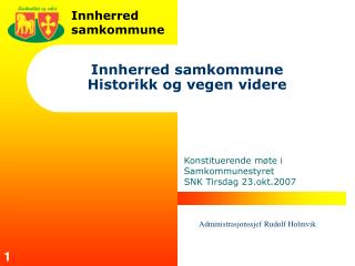 Innherred samkommune Historikk og vegen videre