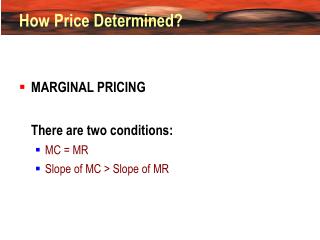 How Price Determined?