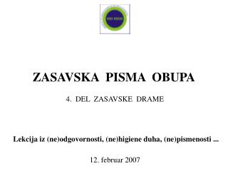 ZASAVSKA PISMA OBUPA