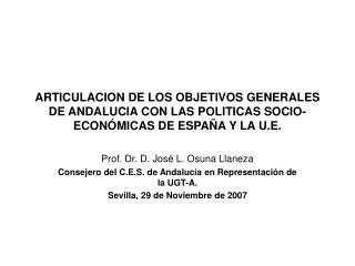 Prof. Dr. D. José L. Osuna Llaneza