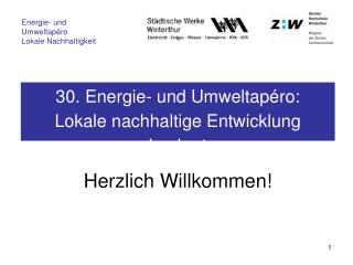 30. Energie- und Umweltapéro: Lokale nachhaltige Entwicklung konkret