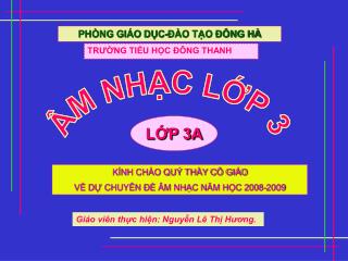 ÂM NHẠC LỚP 3