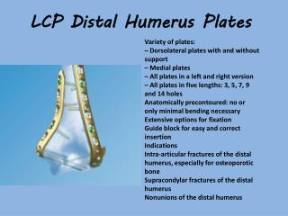 LCP Distal Humerus Plates