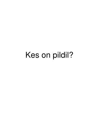 Kes on pildil?