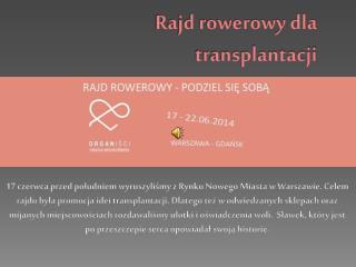 Rajd rowerowy dla transplantacji