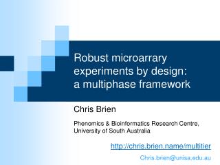 Robust microarrary experiments by design: a multiphase framework