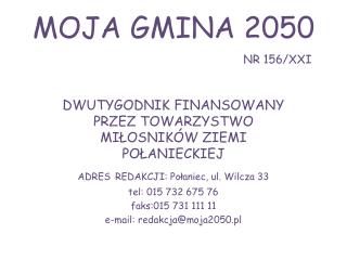 MOJA GMINA 2050 NR 156/XXI