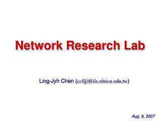 Network Research Lab