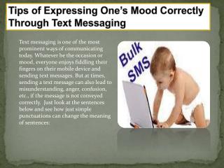 Tips of Expressing One’s Mood Correctly Through Text Messagi