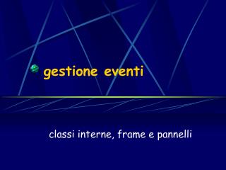gestione eventi