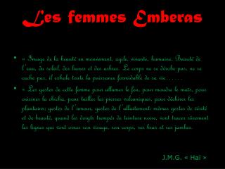 Les femmes Emberas