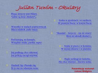 Julian Tuwim - Okulary