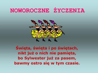 NOWOROCZNE ŻYCZENIA