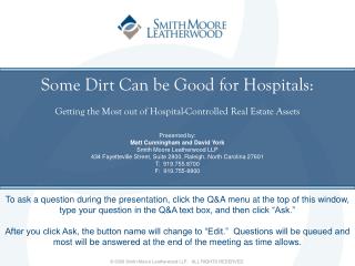 Some Dirt Can be Good for Hospitals: