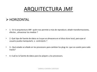 ARQUITECTURA JMF