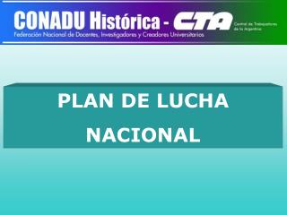 PLAN DE LUCHA NACIONAL