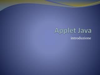 Applet Java
