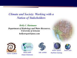 Climate and Society: Working with a Nation of Stakeholders