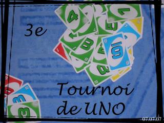 3e 		Tournoi 		de UNO