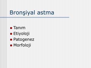 Bronşiyal astma