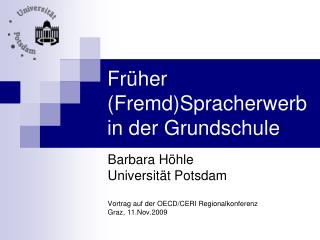 Früher (Fremd)Spracherwerb in der Grundschule