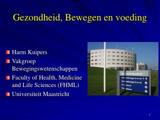 Gezondheid, Bewegen en voeding