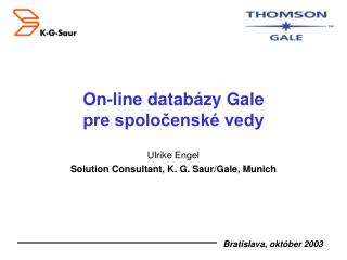 On-line databázy Gale pre spoločenské vedy
